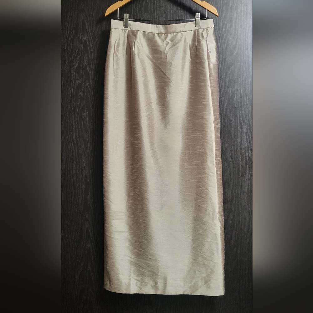 Alex Evenings Elegant Champagne Maxi Skirt Vintage
